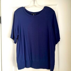 Universal Standard Aimee rib hem tee - navy size 12